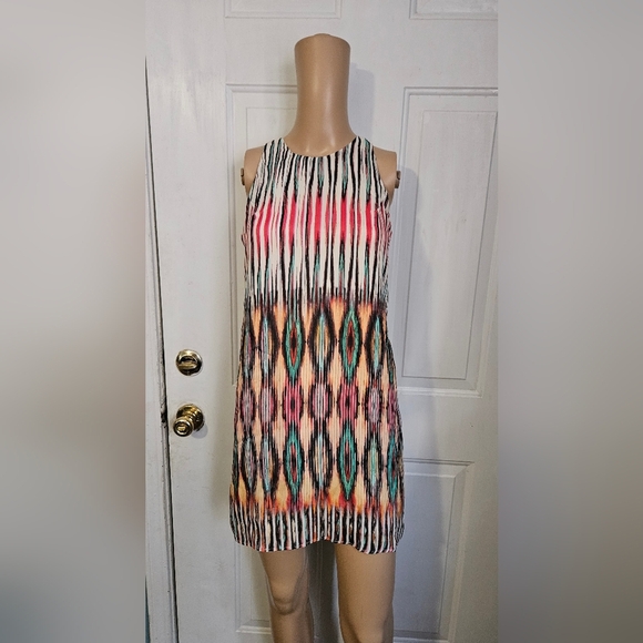Lavender Brown Colorful Mini Dress - Picture 1 of 5